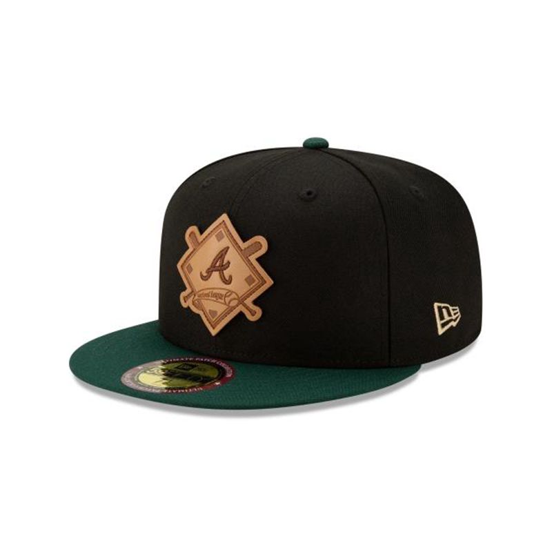 MLB Atlanta Braves Debossed 59Fifty Fitted (AIP2475) - Black New Era Caps